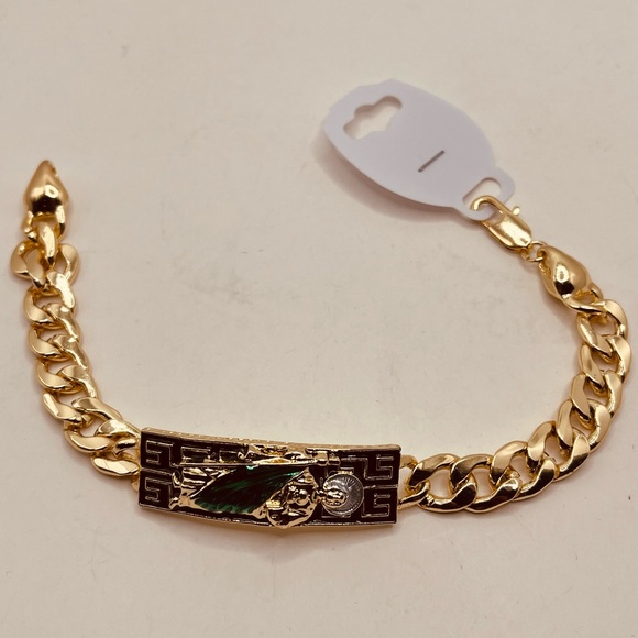 Gold plated bracelet unisex San Jude Tadeo design - Picture 1 of 6